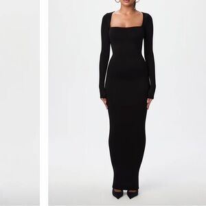 Naked Wardrobe Long Sleeve Bodycon Maxi Dress